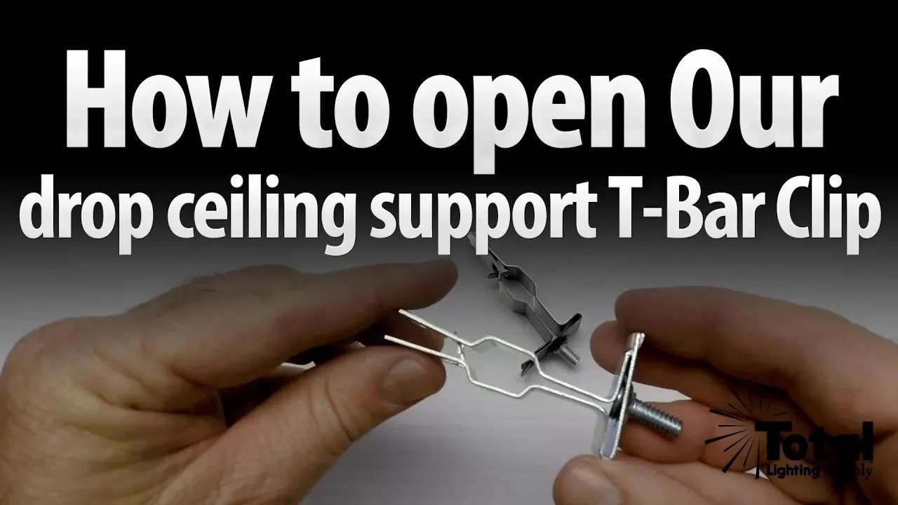 How to Open our drop ceiling Track Lighting support T-Bar Clip