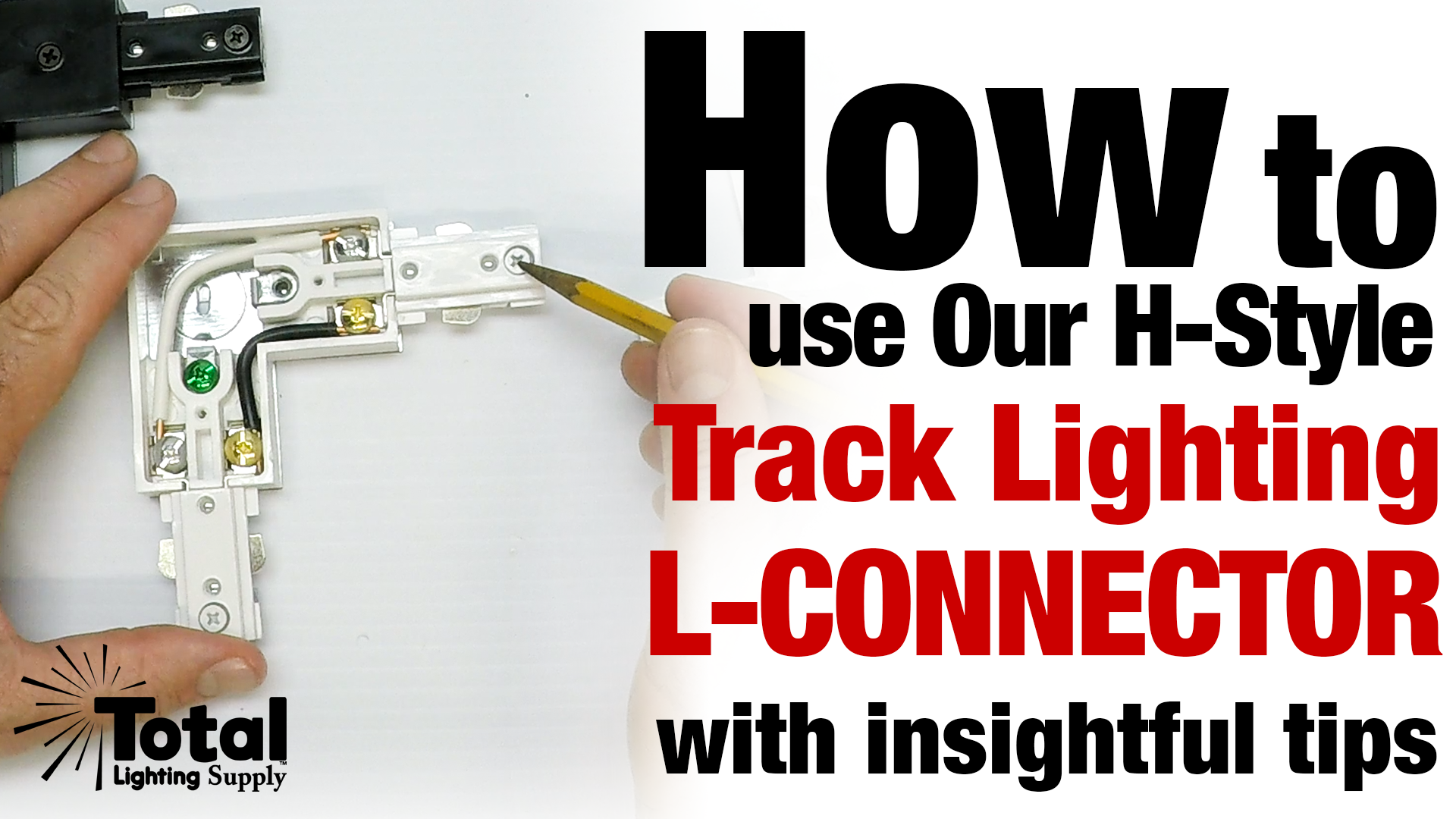 How to use our track lighting L connector power feed