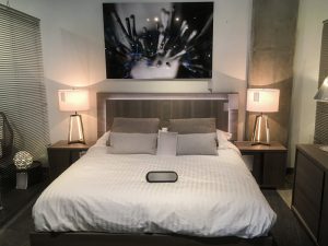 Furniture Store Master Bedroom white bed