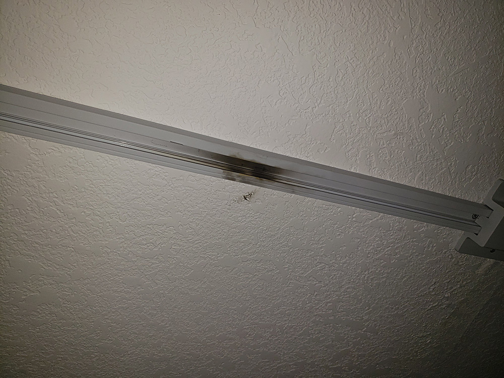 Burnt old track lighting low voltage power track