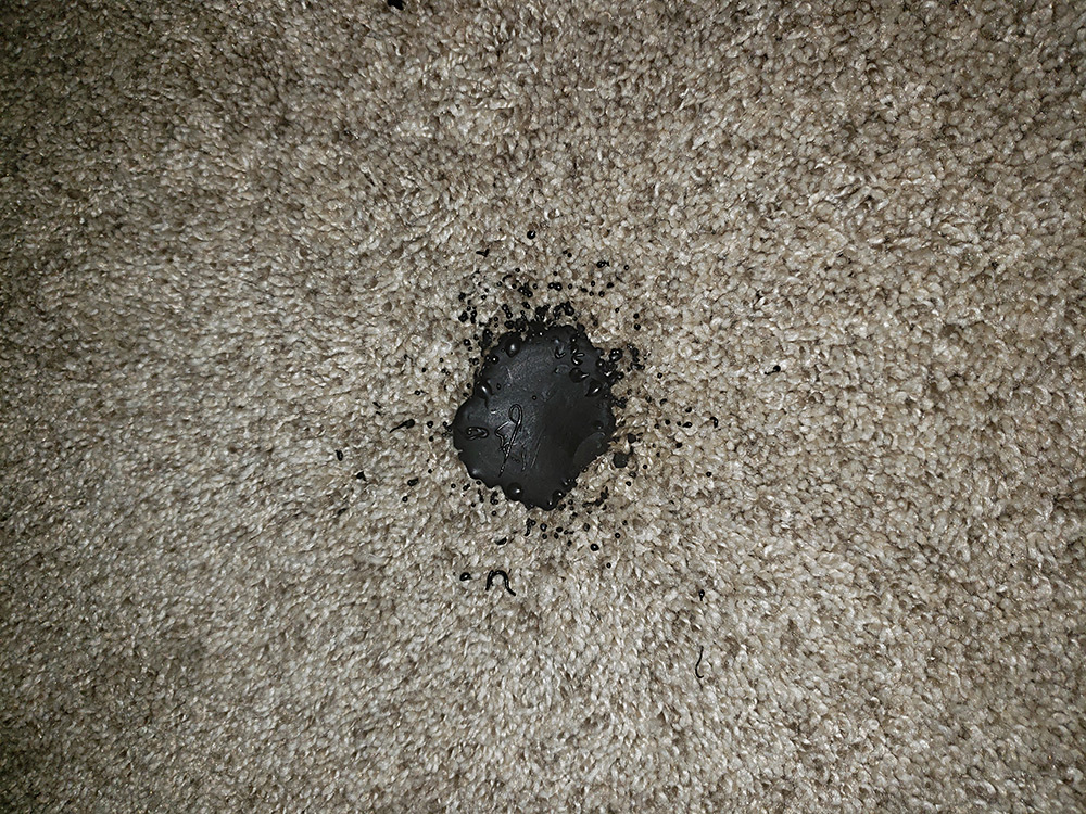 Burnt old track lighting low voltage carpet